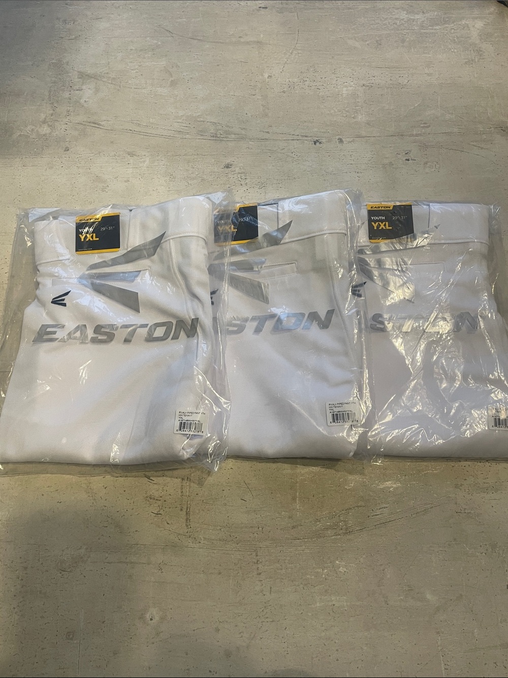 Easton Men's White Baseball Pants - Pack of 3